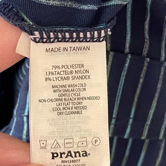 Prana blue scramble athletic high neck long sleeve dress womens size small - Picture 7 of 8